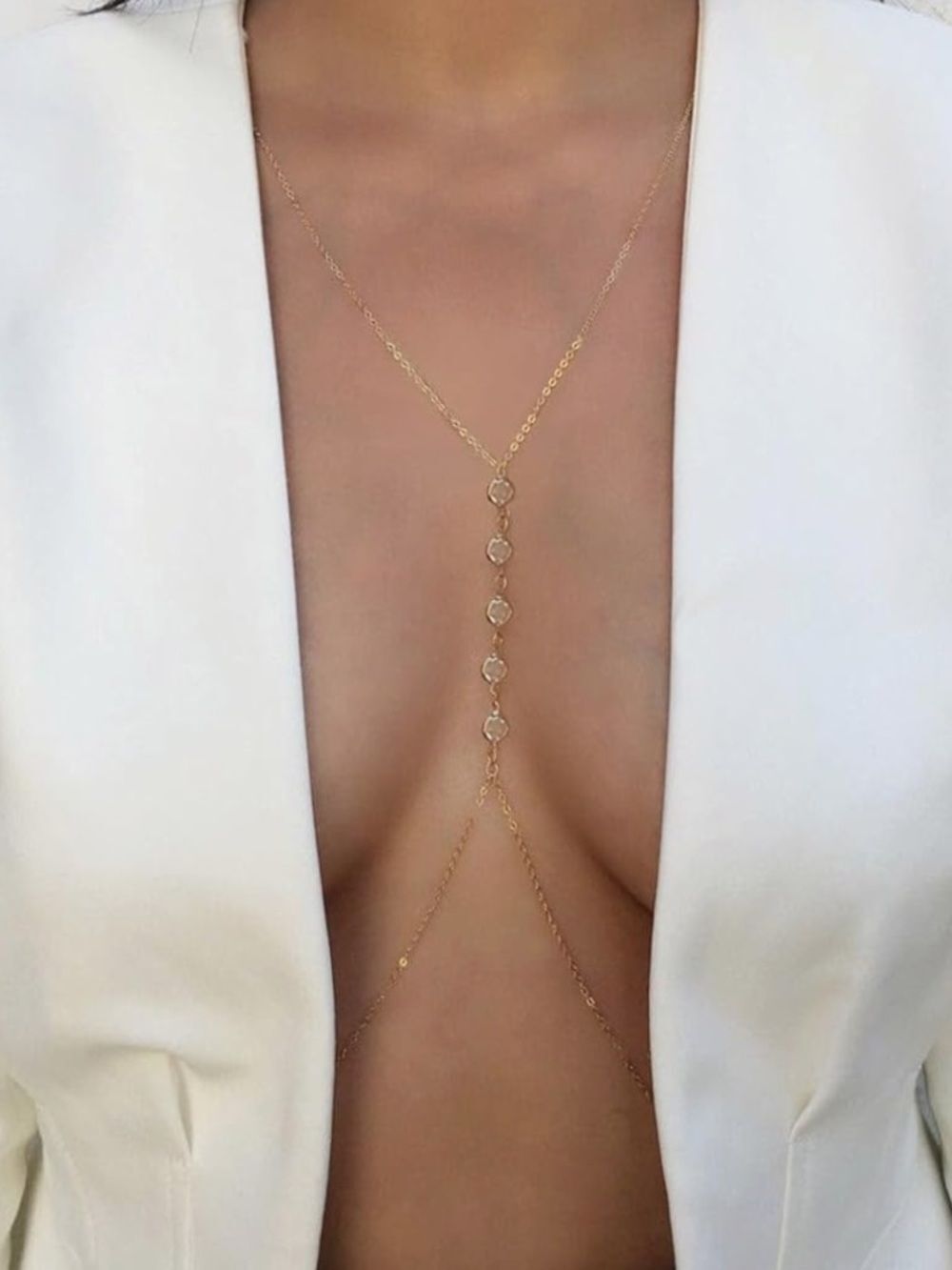Gold and stone bodychain - Picture 1 of 5